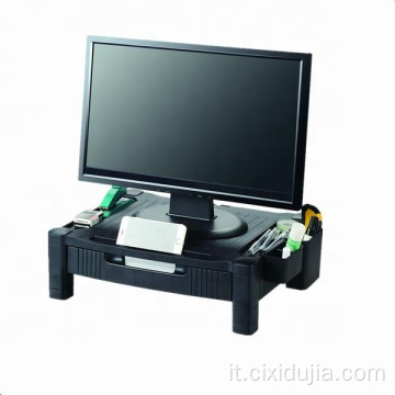 supporto per monitor regolabile di facile montaggio con cassetto